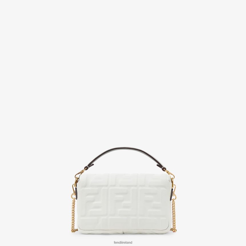 Fendi Women Baguette Mini Leather Bag R06TFR762 Accessories White