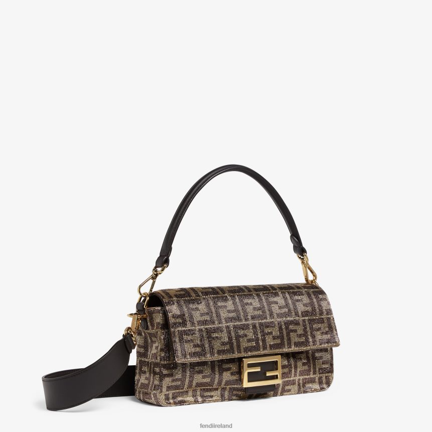 Fendi Women Beaded Bag With Two-Tone FF Motif R06TFR617 Accessories Brown