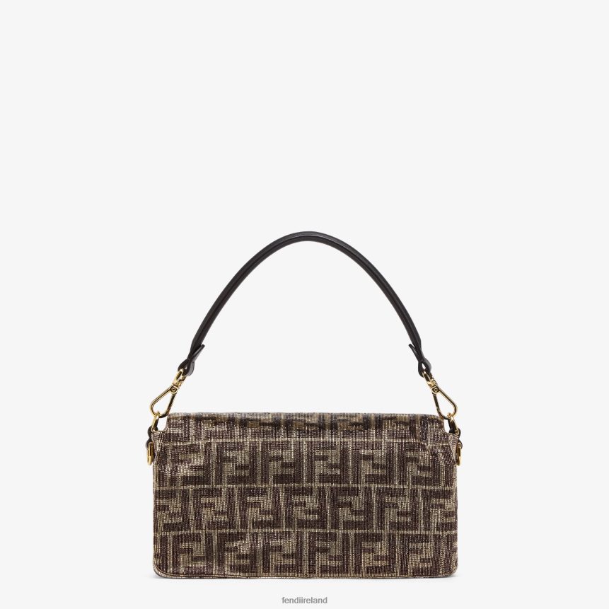 Fendi Women Beaded Bag With Two-Tone FF Motif R06TFR617 Accessories Brown