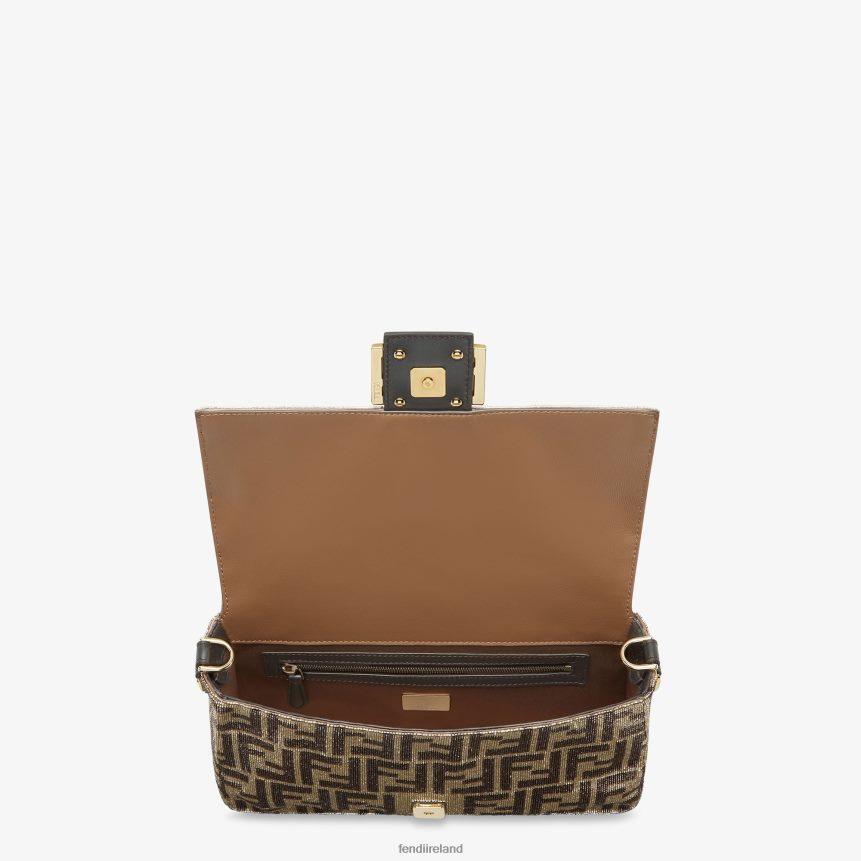 Fendi Women Beaded Bag With Two-Tone FF Motif R06TFR617 Accessories Brown