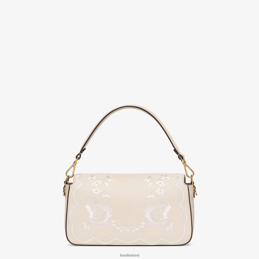 Fendi Women Camellia Leather Bag With Floral Embroidery R06TFR653 Accessories Pink