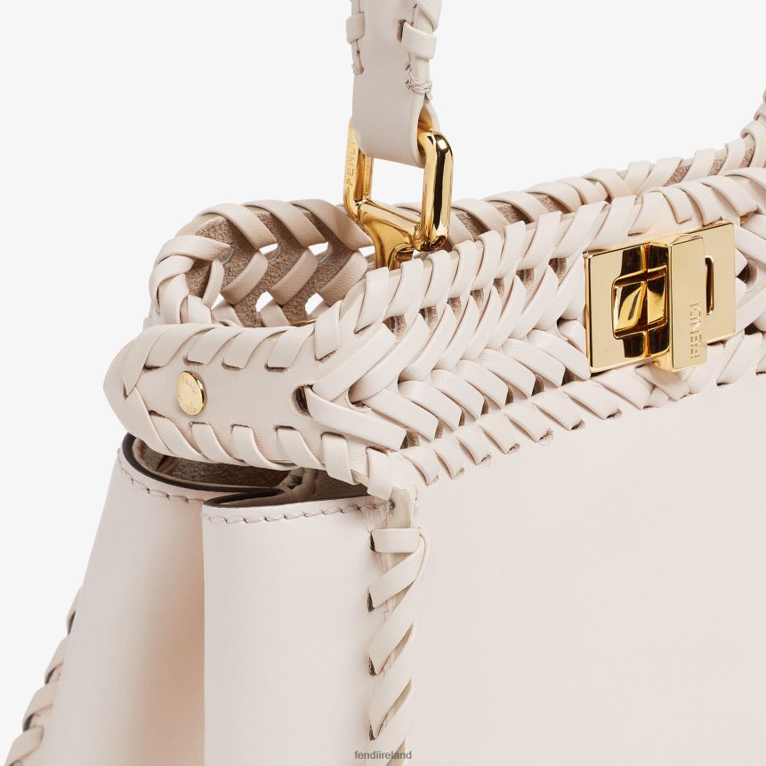 Fendi Women Camellia Leather Bag With Matching Threading R06TFR552 Accessories Pink