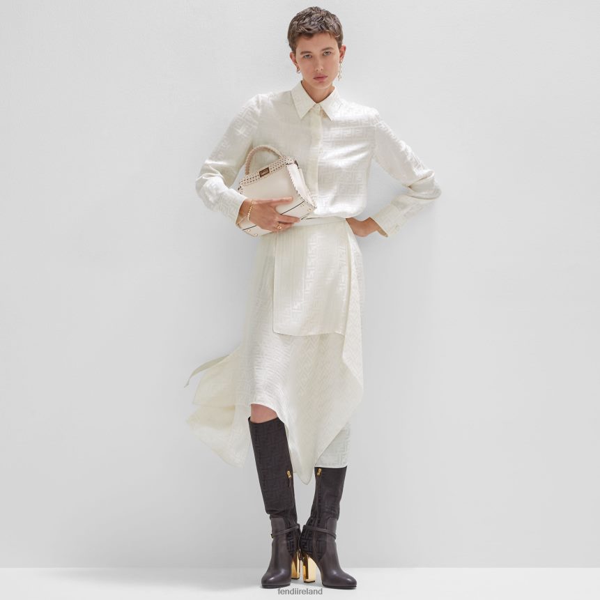 Fendi Women Camellia Leather Bag With Matching Threading R06TFR552 Accessories Pink