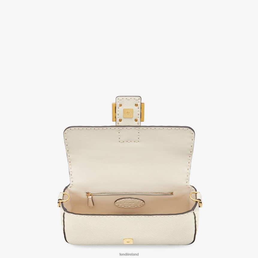 Fendi Women Camellia Selleria Bag With Oversize Topstitching R06TFR895 Accessories Beige