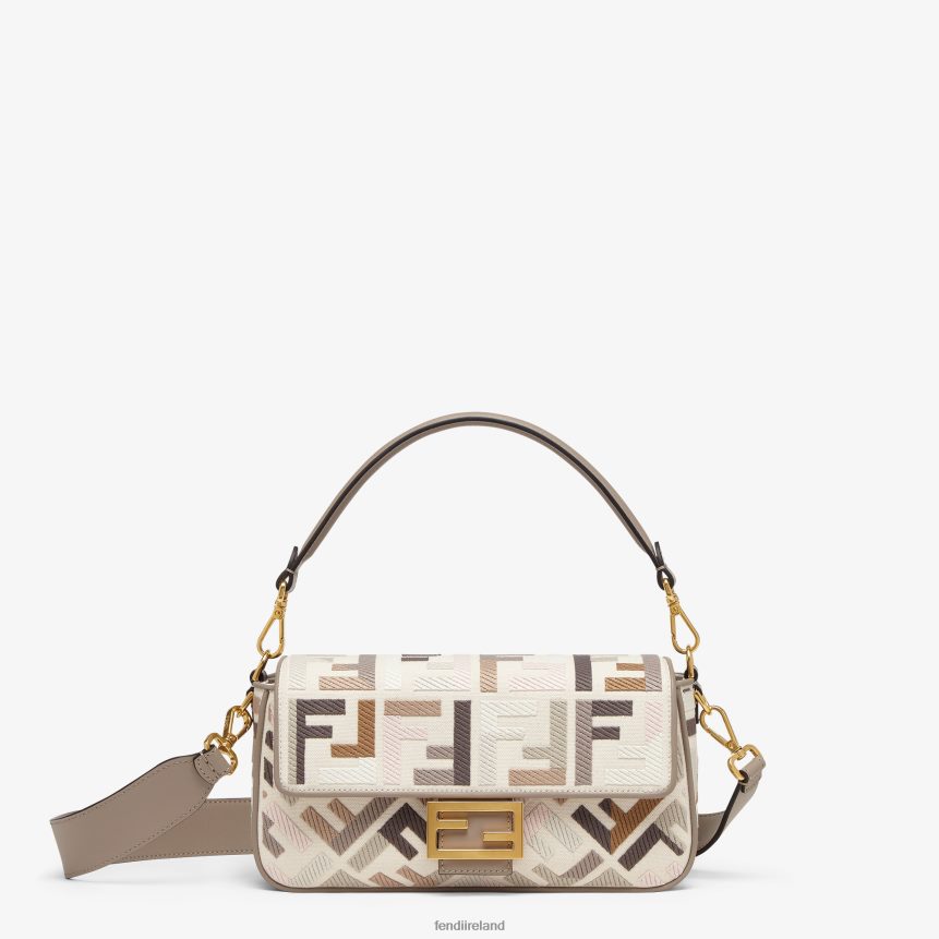 Fendi Women Canvas Bag With FF Embroidery R06TFR516 Accessories Multicolor