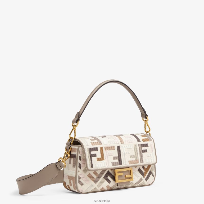 Fendi Women Canvas Bag With FF Embroidery R06TFR516 Accessories Multicolor