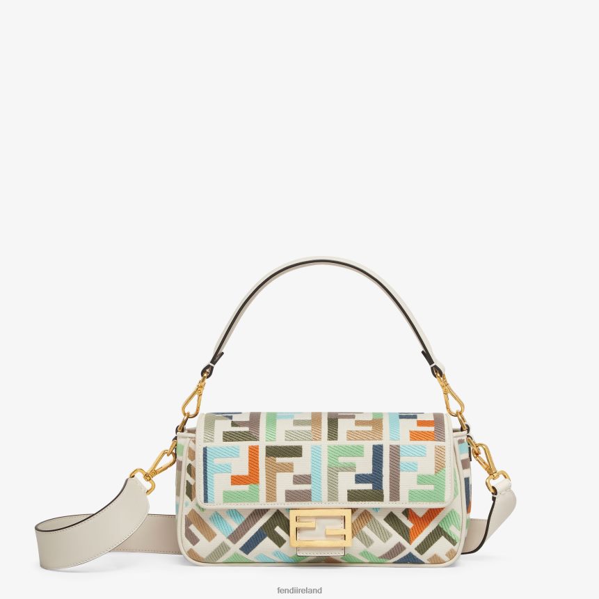 Fendi Women Canvas Bag With FF Embroidery R06TFR593 Accessories Multicolor