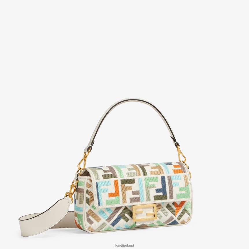 Fendi Women Canvas Bag With FF Embroidery R06TFR593 Accessories Multicolor