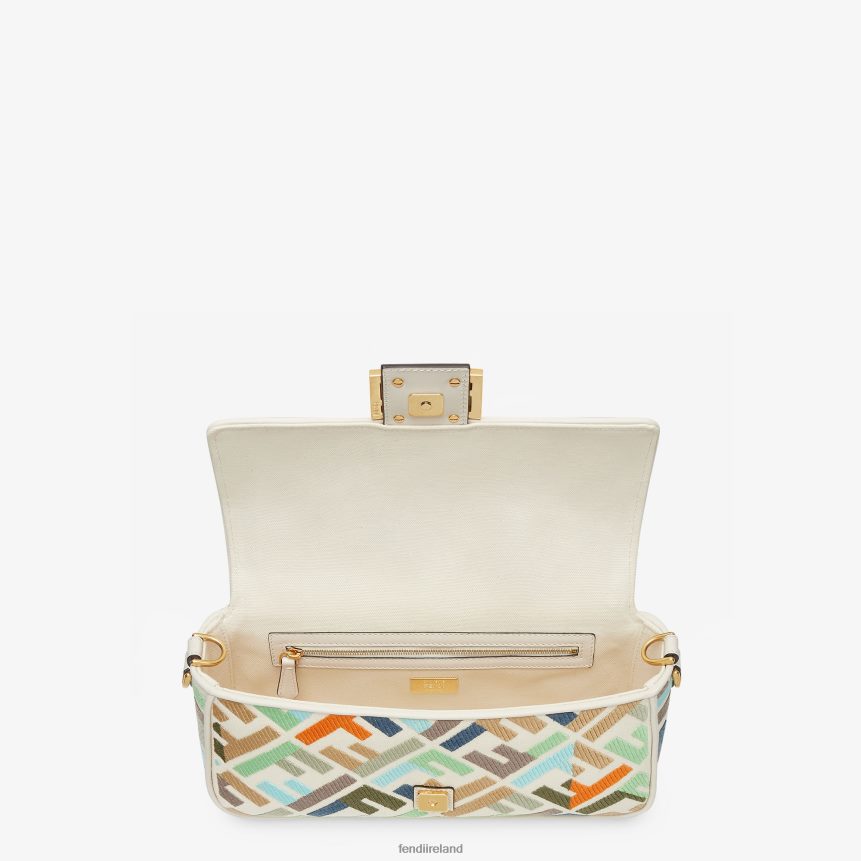 Fendi Women Canvas Bag With FF Embroidery R06TFR593 Accessories Multicolor