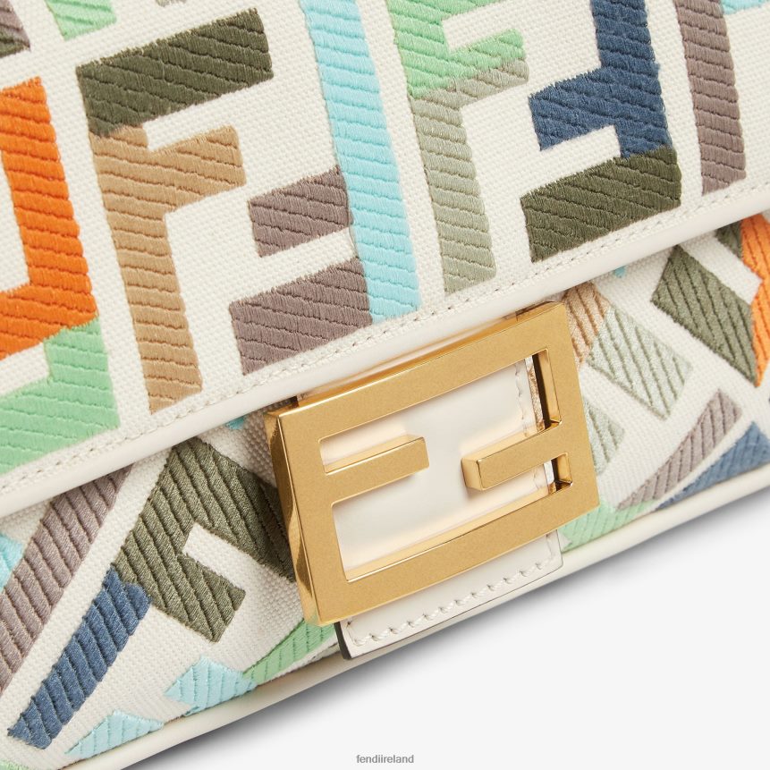 Fendi Women Canvas Bag With FF Embroidery R06TFR593 Accessories Multicolor