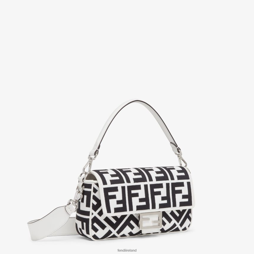 Fendi Women Canvas Bag With FF Embroidery R06TFR686 Accessories White