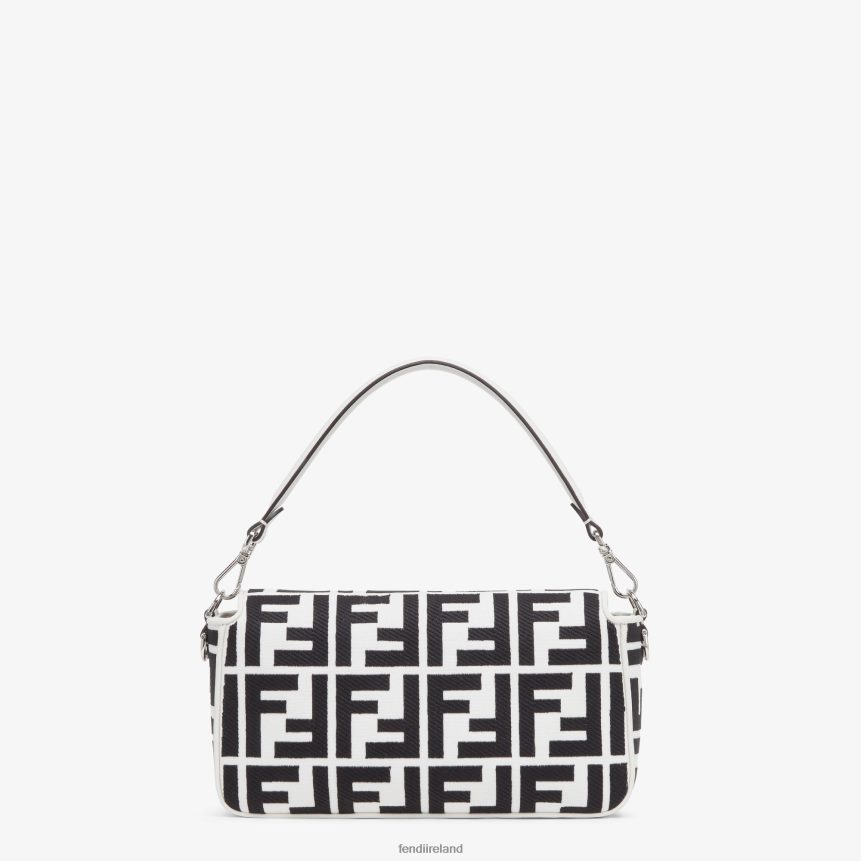Fendi Women Canvas Bag With FF Embroidery R06TFR686 Accessories White