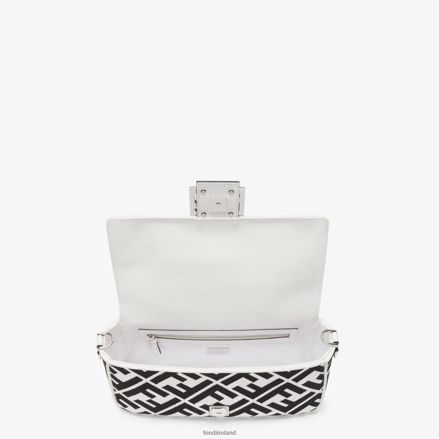 Fendi Women Canvas Bag With FF Embroidery R06TFR686 Accessories White