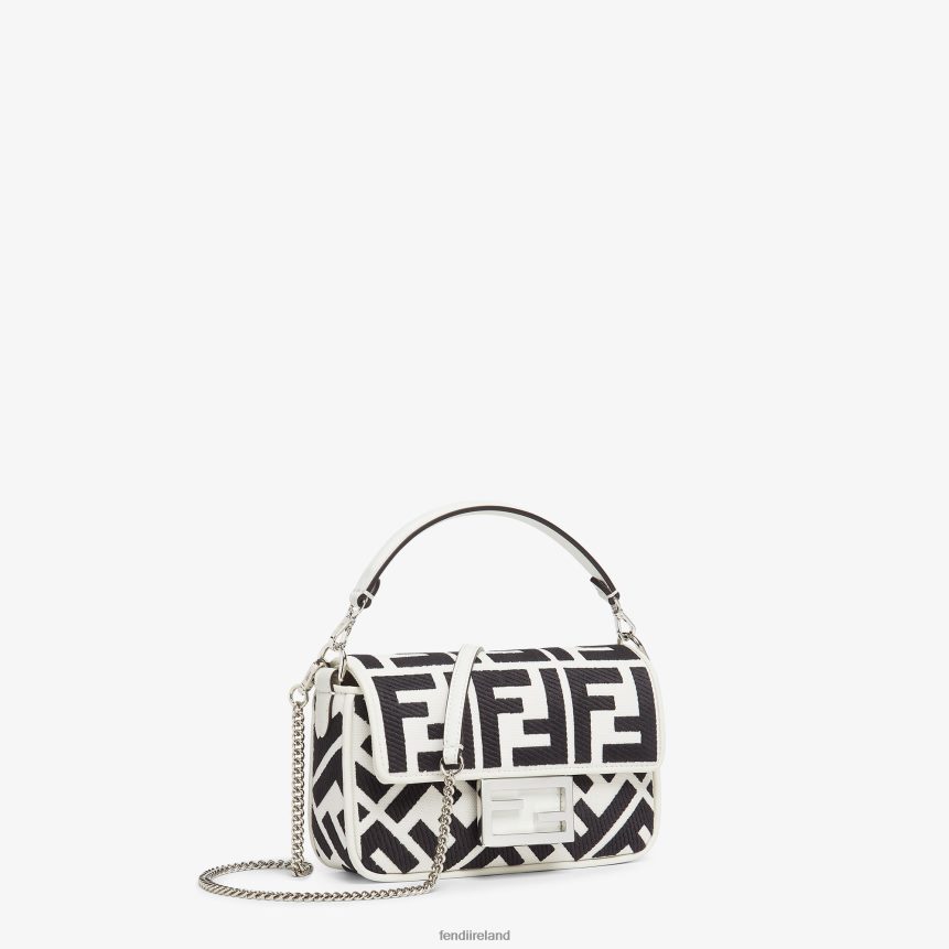 Fendi Women Canvas Bag With FF Embroidery R06TFR687 Accessories White