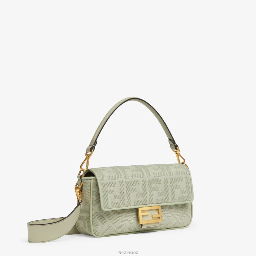 Fendi Women Canvas Bag With FF Embroidery R06TFR706 Accessories Green
