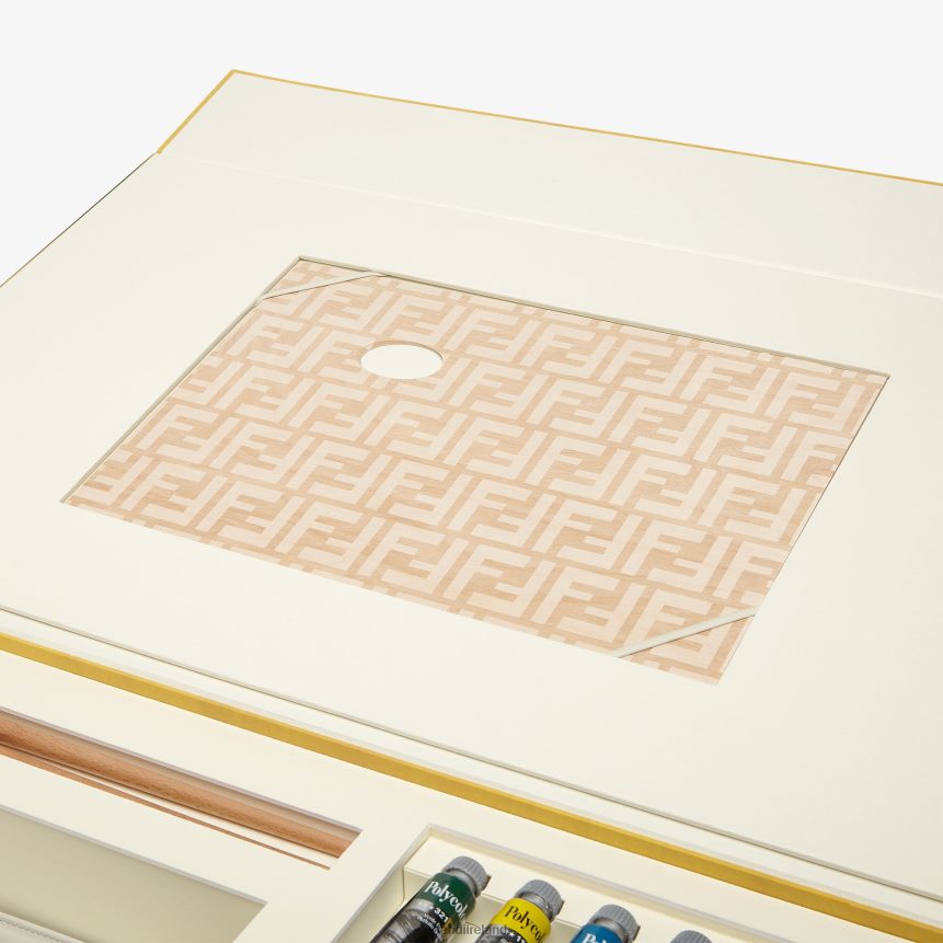 Fendi Women Canvas Bag With Painting Kit R06TFR904 Accessories White