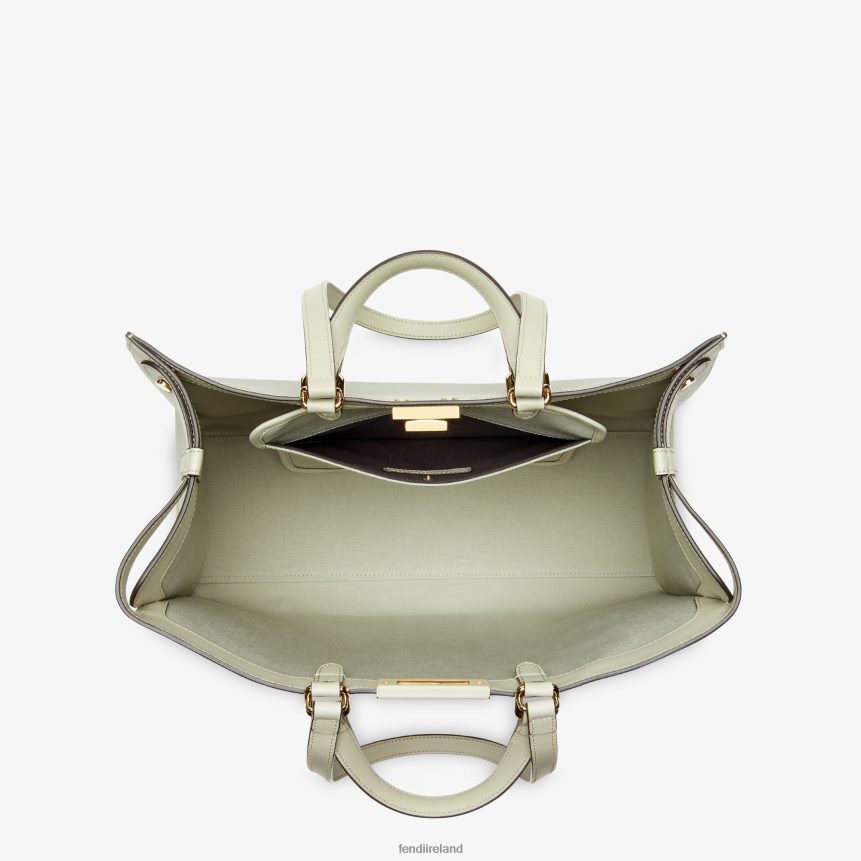 Fendi Women Canvas Shopper With FF Embroidery R06TFR720 Accessories Green