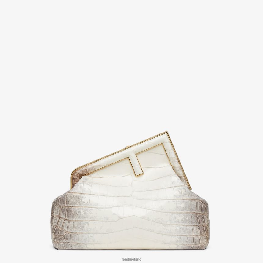 Fendi Women Crocodile Bag In Shades Of White R06TFR908 Accessories White