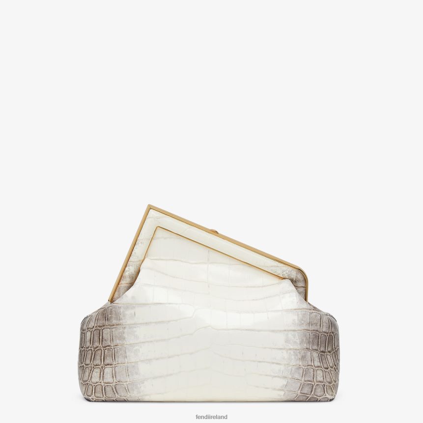 Fendi Women Crocodile Bag In Shades Of White R06TFR908 Accessories White