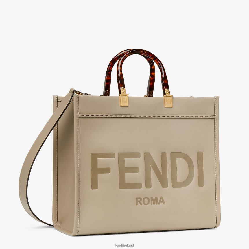 Fendi Women Dove Leather Shopper R06TFR828 Accessories Beige
