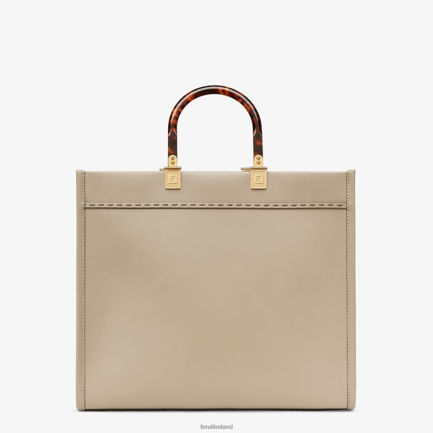 Fendi Women Dove Leather Shopper R06TFR828 Accessories Beige