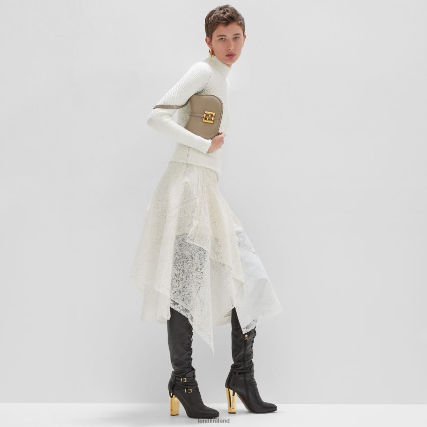 Fendi Women Dove Smooth Leather And Full-Grain Leather Bag R06TFR558 Accessories Gray