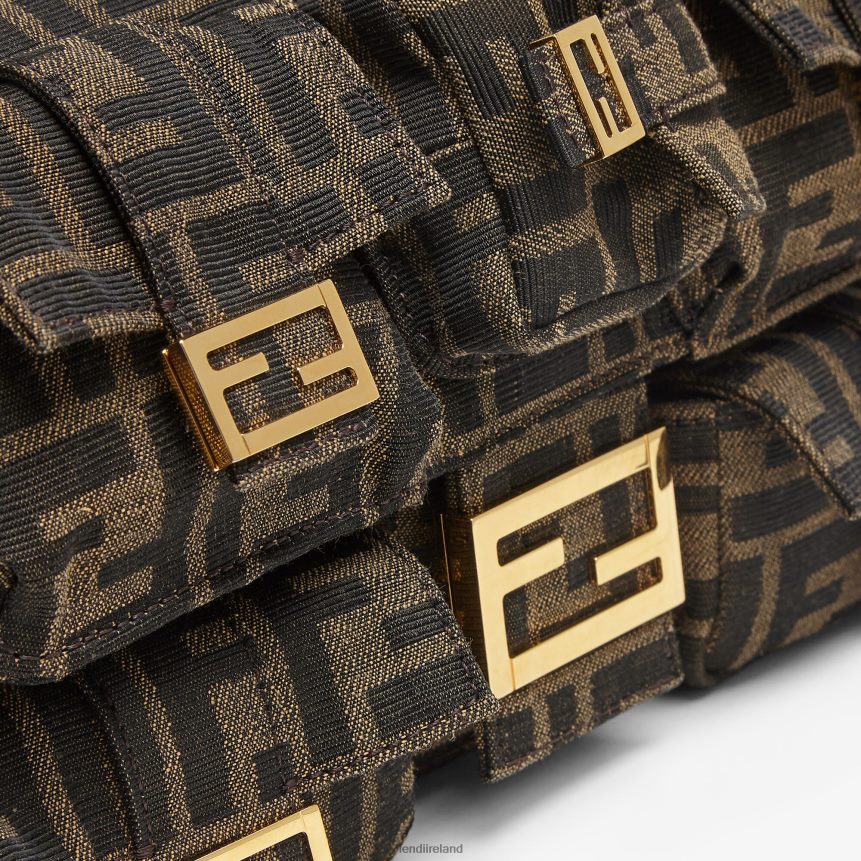Fendi Women FF Jacquard Fabric Bag R06TFR589 Accessories Brown