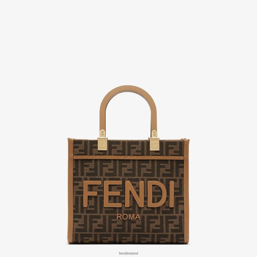 Fendi Women FF Jacquard Fabric Shopper R06TFR531 Accessories Brown