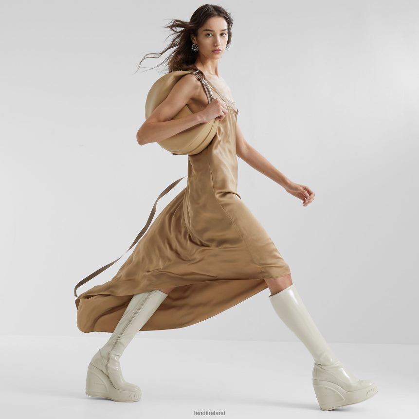 Fendi Women Graphy Medium Leather Bag R06TFR716 Accessories Beige