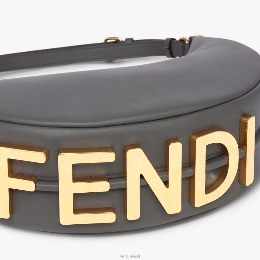 Fendi Women Graphy Small Leather Bag R06TFR832 Accessories Gray