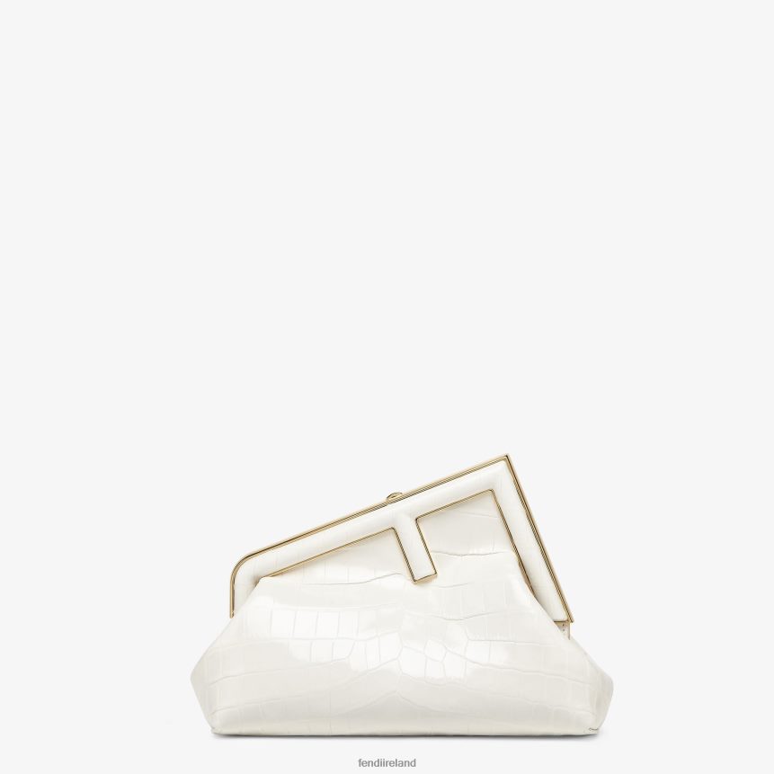 Fendi Women Laque Crocodile Leather Bag R06TFR907 Accessories White