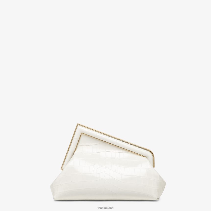 Fendi Women Laque Crocodile Leather Bag R06TFR907 Accessories White