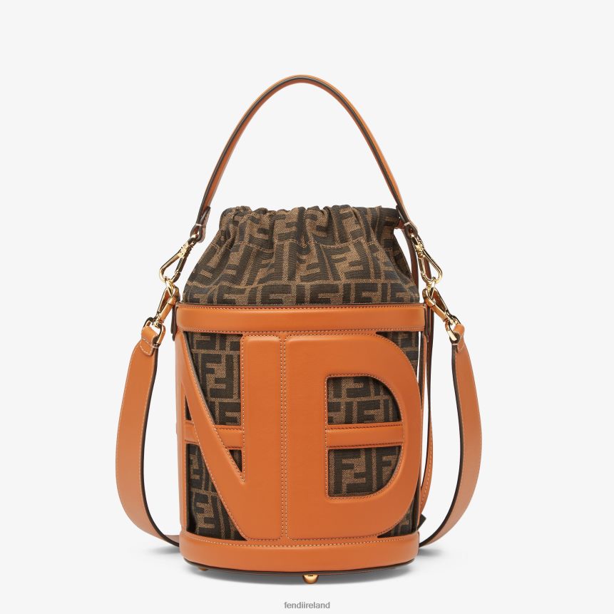 Fendi Women Leather And FF Fabric Bag R06TFR623 Accessories Brown