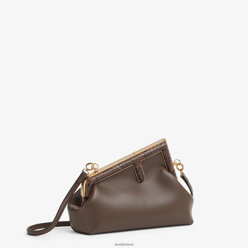 Fendi Women Leather And Python Bag R06TFR765 Accessories Brown