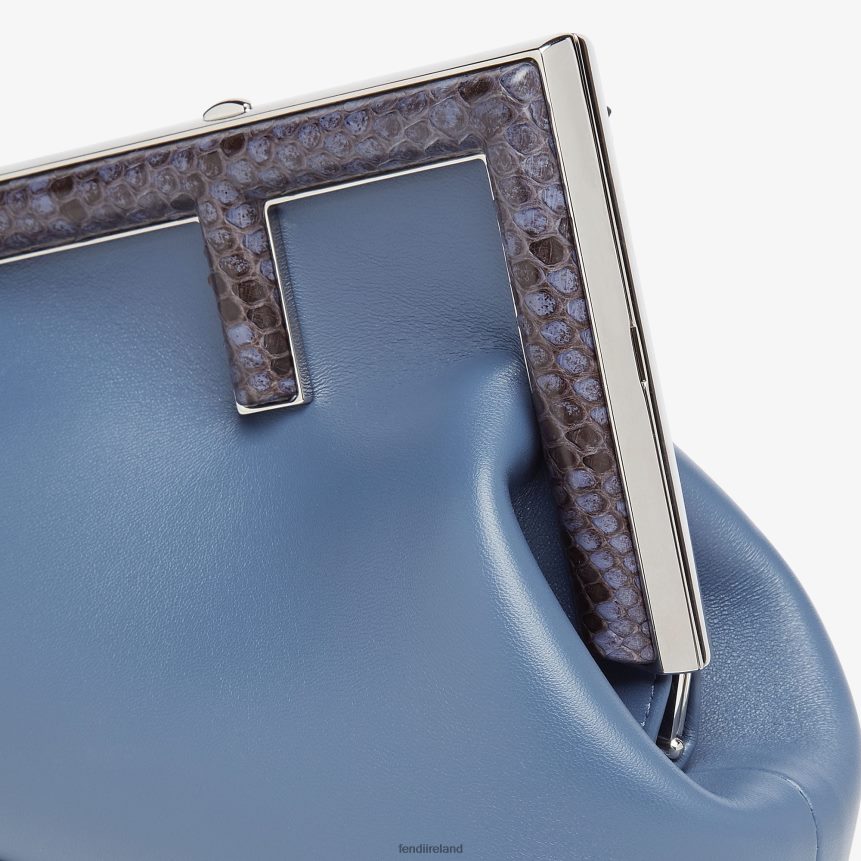 Fendi Women Leather And Python Leather Bag R06TFR769 Accessories Blue