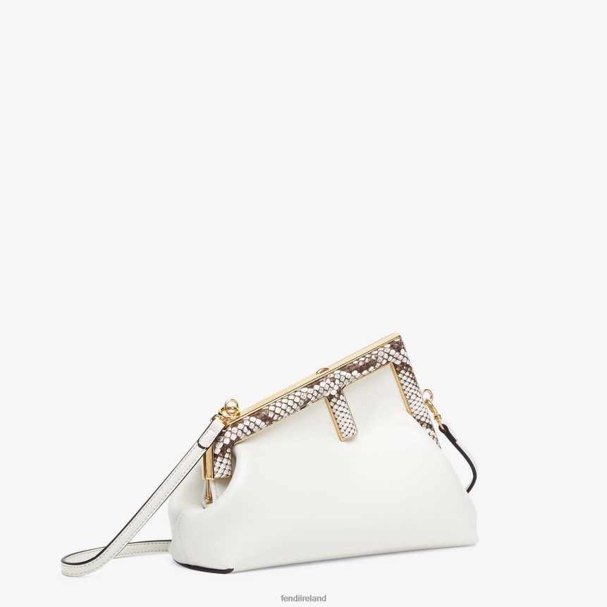 Fendi Women Leather Bag With Exotic Details R06TFR778 Accessories White