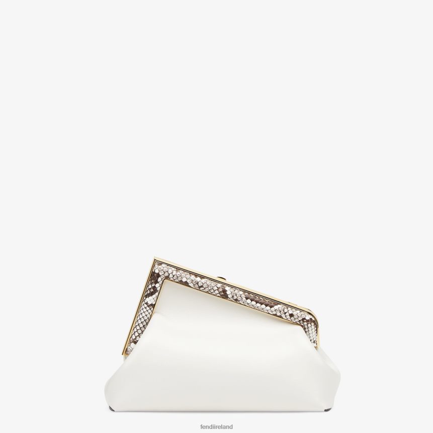 Fendi Women Leather Bag With Exotic Details R06TFR778 Accessories White