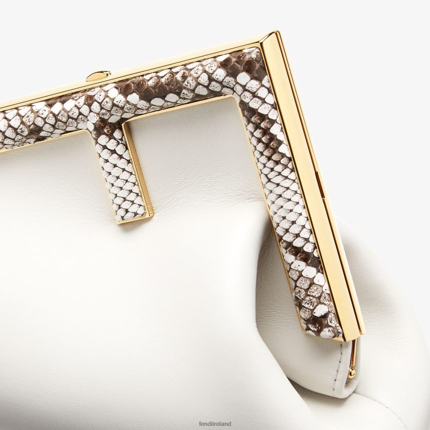 Fendi Women Leather Bag With Exotic Details R06TFR778 Accessories White