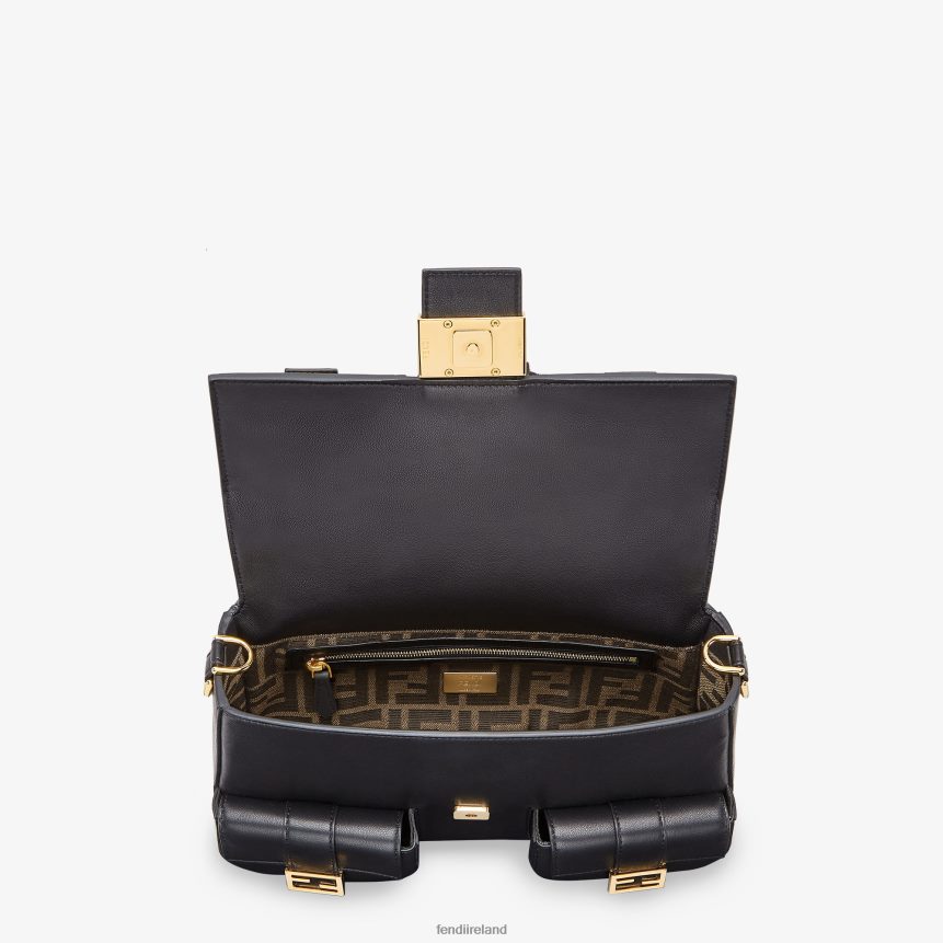 Fendi Women Multipocket Baguette Leather Bag R06TFR551 Accessories Black