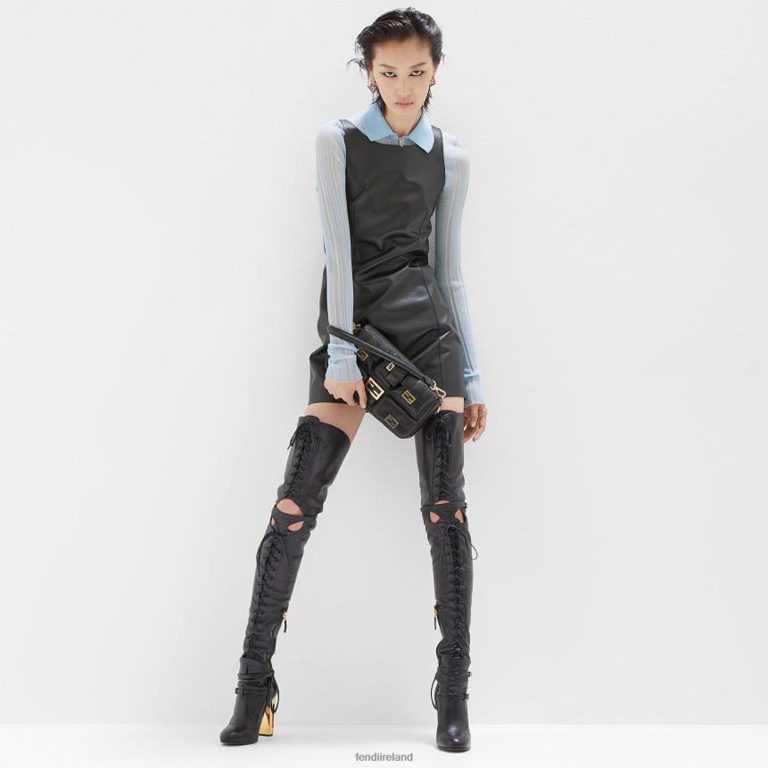 Fendi Women Multipocket Baguette Leather Bag R06TFR551 Accessories Black