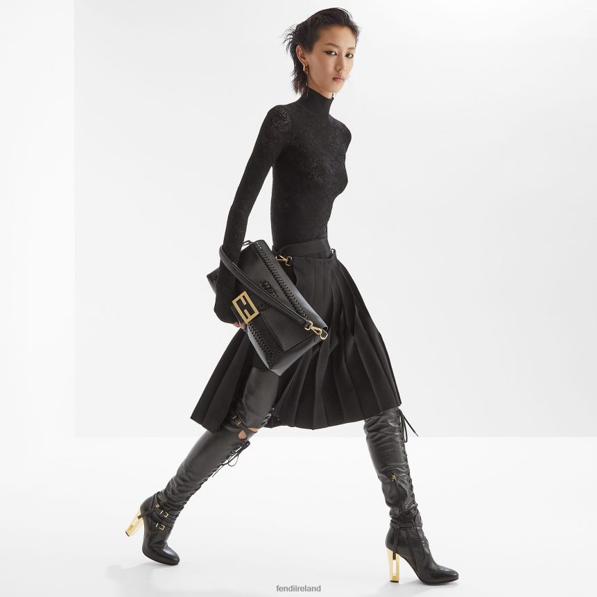 Fendi Women Nappa-Leather Bag With Matching Threading R06TFR563 Accessories Black