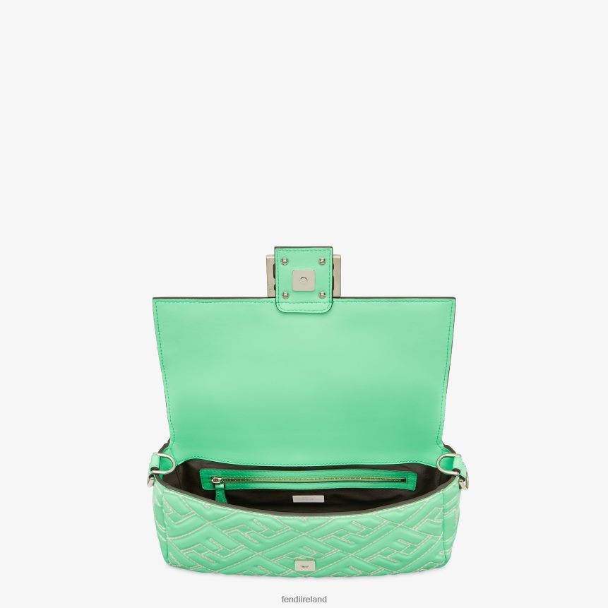 Fendi Women Nappa Leather Bag With Stitched FF Motif R06TFR710 Accessories Green