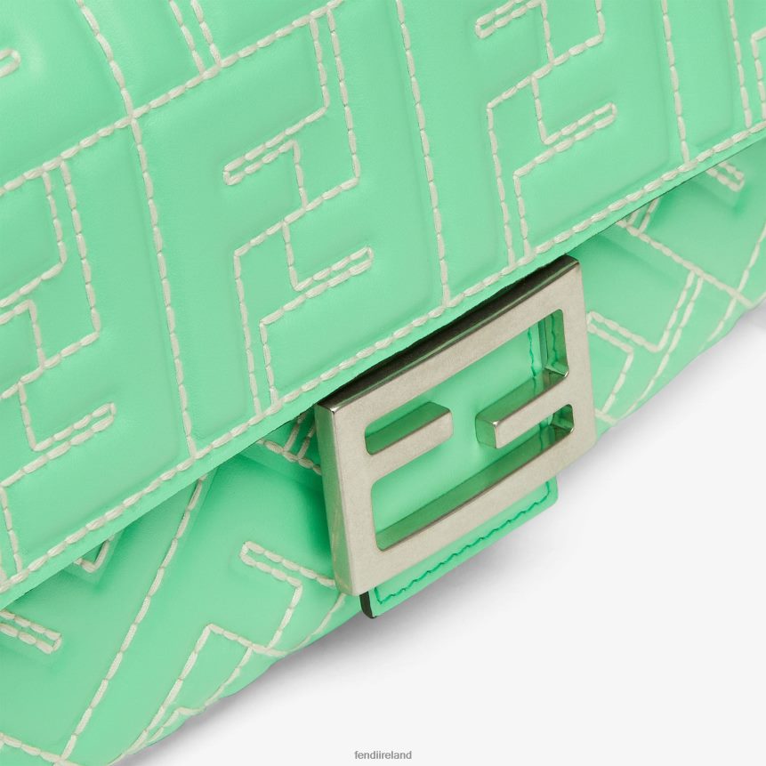 Fendi Women Nappa Leather Bag With Stitched FF Motif R06TFR710 Accessories Green