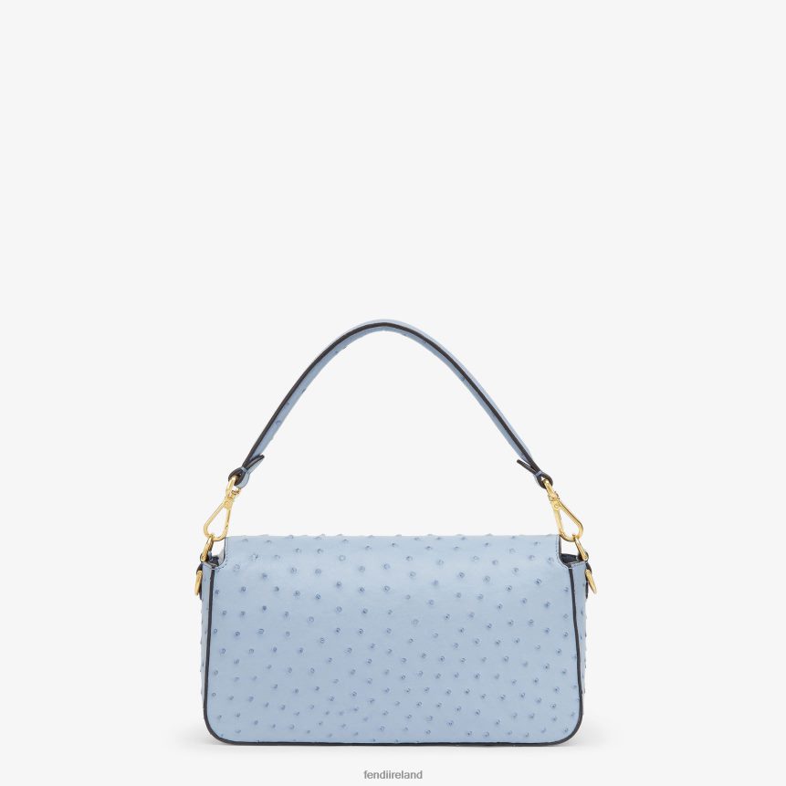 Fendi Women Ostrich Leather Bag R06TFR673 Accessories Light blue