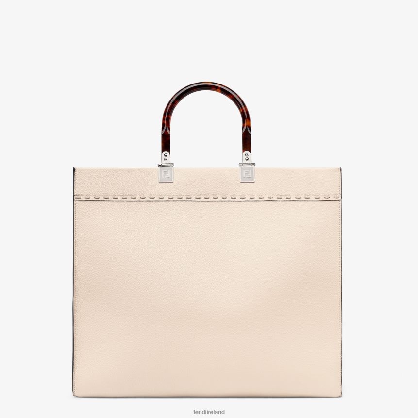 Fendi Women Pale Full Grain Leather Shopper R06TFR848 Accessories Pink