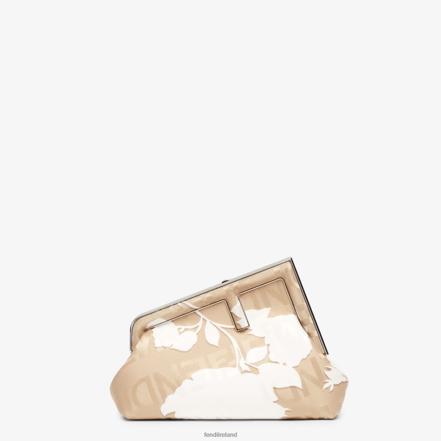 Fendi Women Printed Silk Bag R06TFR729 Accessories Beige