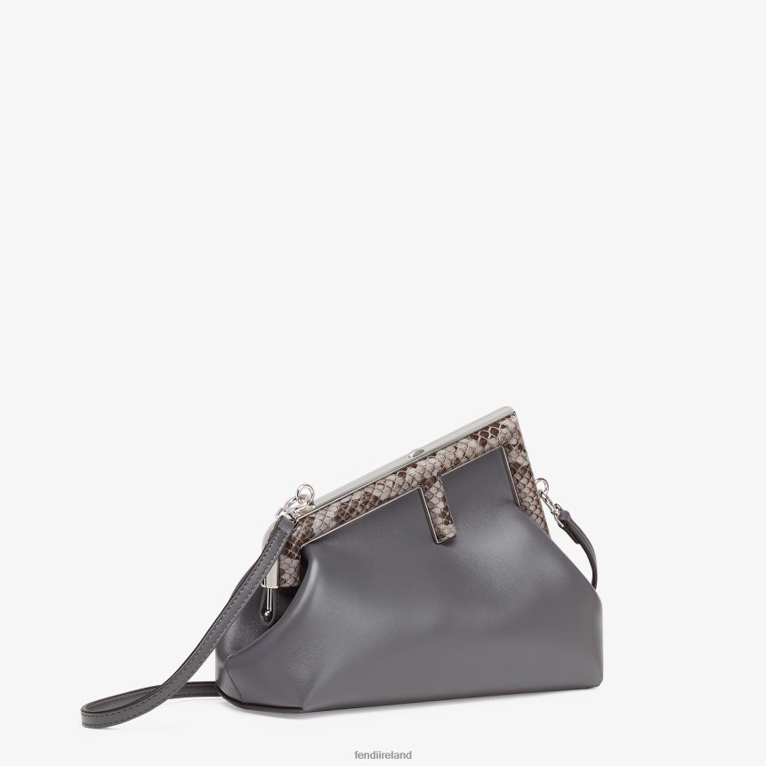 Fendi Women Python And Leather Bag R06TFR842 Accessories Gray