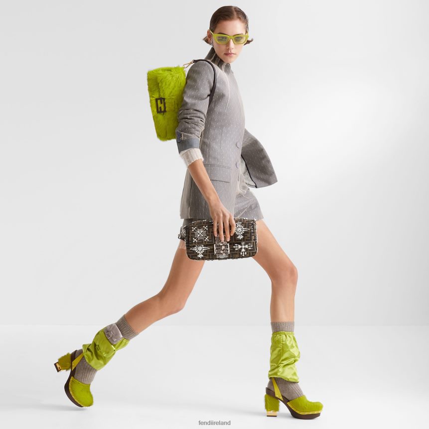 Fendi Women Re-Edition Bag In Acid-Horsehide R06TFR791 Accessories Green