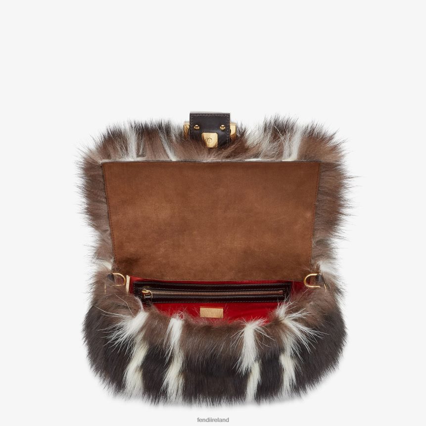 Fendi Women Re-Edition Bag In Inlaid Fur R06TFR804 Accessories Multicolor