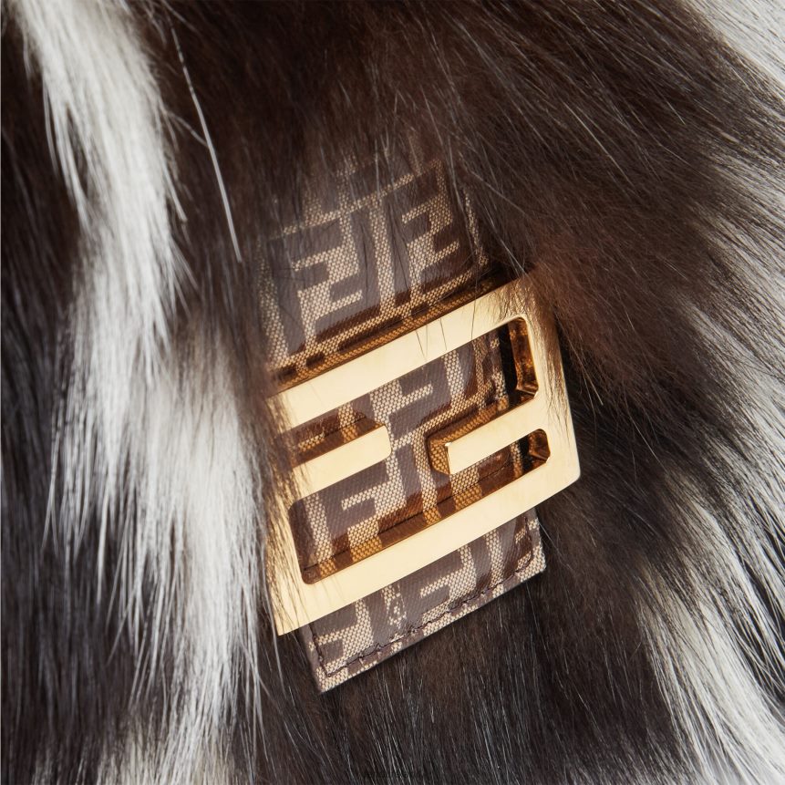 Fendi Women Re-Edition Bag In Inlaid Fur R06TFR804 Accessories Multicolor